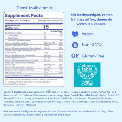 Teenager Multivitamin (Kids 13–19 Jahre)